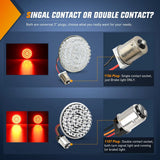 Nilight LED Turn Signal Rear Brake Running Lights 1157 Double Contacts Plug and Play For Harley Davidson Dyna Sportster Touring Street Glide Road Glide Road King Iron 883, view 3