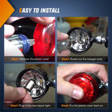 Nilight LED Turn Signal Rear Brake Running Lights 1157 Double Contacts Plug and Play For Harley Davidson Dyna Sportster Touring Street Glide Road Glide Road King Iron 883, view 4