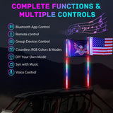 Nilight LED Whip Light 1 PC 3FT COB RGB Lighted Antenna Whips with Spring Base Remote & App Control DIY Chasing Patterns for Can-am Offroad ATV UTV RZR Polaris Dune Buggy 4-Wheeler Truck, view 3