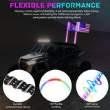 Nilight LED Whip Light 1 PC 3FT COB RGB Lighted Antenna Whips with Spring Base Remote & App Control DIY Chasing Patterns for Can-am Offroad ATV UTV RZR Polaris Dune Buggy 4-Wheeler Truck, view 5