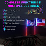 Nilight LED Whip Light 2 PCS 3FT COB RGB Lighted Antenna Whips with Spring Base Remote & App Control DIY Patterns Turn Brake Reverse Lights for Can-am Offroad ATV UTV RZR Polaris Dune Buggy Truck, view 3