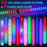 Nilight LED Whip Light 2 PCS 4FT COB RGB Lighted Antenna Whips with Spring Base Remote & App Control DIY Patterns Turn Brake Reverse Lights for Can-am Offroad ATV UTV RZR Polaris Dune Buggy Truck, view 2