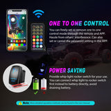 Nilight LED Whip Light 2 PCS 4FT COB RGB Lighted Antenna Whips with Spring Base Remote & App Control DIY Patterns Turn Brake Reverse Lights for Can-am Offroad ATV UTV RZR Polaris Dune Buggy Truck, view 4