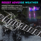 Nilight LED Whip Light 2 PCS 4FT COB RGB Lighted Antenna Whips with Spring Base Remote & App Control DIY Patterns Turn Brake Reverse Lights for Can-am Offroad ATV UTV RZR Polaris Dune Buggy Truck, view 6