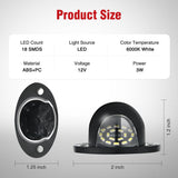 Nilight License Plate Light Compatible with 1994 1995 1996 1997 1998 1999 2000 2001 Dodge Ram 1500 2500 3500 2002 RAM 2500 3500 6000K White 2PCS Pack, view 2