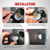 Nilight License Plate Light Compatible with 2007 2008 2009 2010 2011 2012 2013 2014 2015 2016 2017 2018 2019 2020 2021 Nissan Frontier Navara D40 2007-2015 Titan Armada Xterra Black Housing, view 4