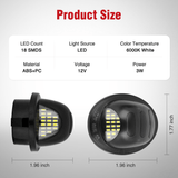 Nilight License Plate Lights Compatible with 1990-2003 2004 2005-2008 2009 2010 2011 2012 2013 2014 Ford F150 1999-2016 F250 F350 F450 F550 Super Duty with Red OLED Neon Tube 6000K White 2PCS Pack, view 2