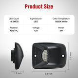 Nilight License Plate Lights Compatible with 1995 1996 1997 1998 1999 2000 2001 2002 2003 2004 Toyota Tacoma Black Housing 6000K White 2PCS Pack, view 2