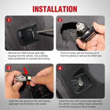 Nilight License Plate Lights Compatible with 1995 1996 1997 1998 1999 2000 2001 2002 2003 2004 Toyota Tacoma Black Housing 6000K White 2PCS Pack, view 5