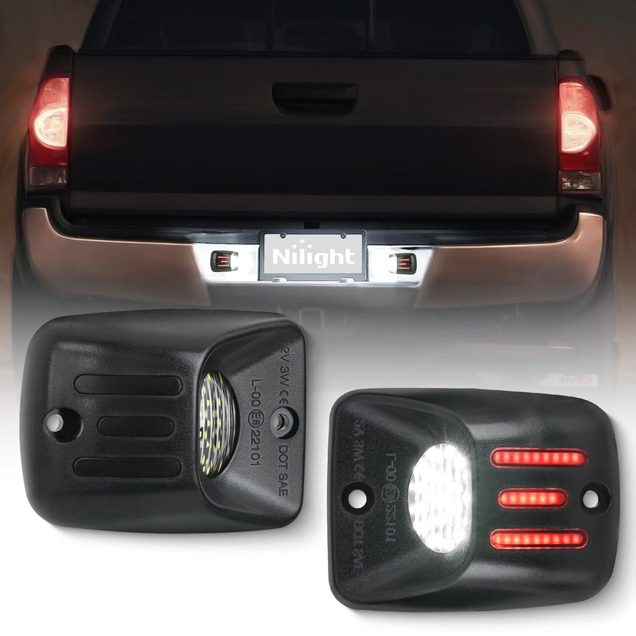 Nilight License Plate Lights Compatible with 1995 1996 1997 1998 1999 2000 2001 2002 2003 2004 Toyota Tacoma Red OLED Neon Tube 6000K White 2PCS Pack