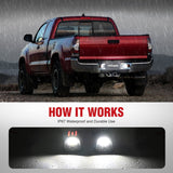Nilight License Plate Lights Compatible with 1995 1996 1997 1998 1999 2000 2001 2002 2003 2004 Toyota Tacoma Red OLED Neon Tube 6000K White 2PCS Pack, view 4