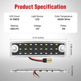 Nilight License Plate Lights Compatible with 1996 1997 1998 1999 2000 2001 2002 2003 2004 2005 2006 2007 2008 2009 2010 2011 2012 2013 2014-2022 Toyota 4Runner 6500K White Clear Lens 2PCS Pack, view 2