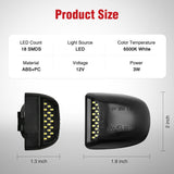 Nilight License Plate Lights Compatible with 1999-2001 2002 2003 2004 2005 2006 2007 2008 2009 2010 2011 2012 2013 Chevy Silverado 1500 2500 3500 GMC Sierra Black housing 6000K White 2PCS Pack, view 2