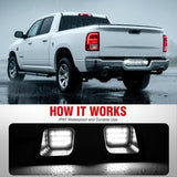 Nilight License Plate Lights Compatible with 2003 2004 2005 2006 2007 2008 2009 2010 2011 2012 2013 2014 2015 2016 2017 2018 Dodge Ram with Clear Lens Black housing 6000K White 2PCS Pack, view 5