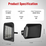 Nilight License Plate Lights Compatible with 2004 2005 2006 2007 2008 2009 2010 2011 2012 Chevy Colorado GMC Canyon with Black housing 6000K White 2PCS Pack, view 2