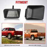 Nilight License Plate Lights Compatible with 2004 2005 2006 2007 2008 2009 2010 2011 2012 Chevy Colorado GMC Canyon with Black housing 6000K White 2PCS Pack, view 6