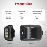 Nilight License Plate Lights Compatible with 2005 2006 2007 2008 2009 2010 2011 2012 2013 2014 2015 Toyota Tacoma 2000-2013 Tundra Black Housing 6000K White 2PCS Pack, view 2