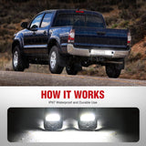 Nilight License Plate Lights Compatible with 2005 2006 2007 2008 2009 2010 2011 2012 2013 2014 2015 Toyota Tacoma 2000-2013 Tundra Black Housing 6000K White 2PCS Pack, view 4