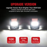 Nilight License Plate Lights Compatible with 2005 2006 2007 2008 2009 2010 2011 2012 2013 2014 2015 Toyota Tacoma 2000-2013 Tundra Red Triple OLED Tube 6000K White 2PCS Pack, view 6