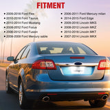 Nilight License Plate Lights Compatible with 2010 2011 2012 2013 2014 Ford Mustang 2008 2009 Ford Mercury Sable 2014 2015 Ford Edge 2010-2018 Ford Taurus with Black housing 6000K White 2PCS Pack, view 6