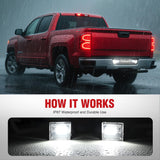 Nilight License Plate Lights Compatible with 2014 2015 2016 2017 2018 2019 2020 2021 2022 2023 Chevy Silverado 1500 GMC Sierra 1500 2015-2022 Chevy Colorado with Black housing 6000K White 2PCS Pack, view 5