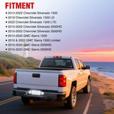 Nilight License Plate Lights Compatible with 2014 2015 2016 2017 2018 2019 2020 2021 2022 2023 Chevy Silverado 1500 GMC Sierra 1500 2015-2022 Chevy Colorado with Black housing 6000K White 2PCS Pack, view 6