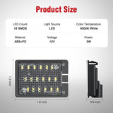 Nilight License Plate Lights Compatible with 2014 2015 2016 2017 2018 2019 2020 2021 2022 2023 Dodge Durango 6000K White Clear Lens 2PCS Pack, view 2