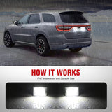 Nilight License Plate Lights Compatible with 2014 2015 2016 2017 2018 2019 2020 2021 2022 2023 Dodge Durango 6000K White Clear Lens 2PCS Pack, view 4
