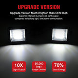 Nilight License Plate Lights Compatible with 2015 2016 2017 2018 2019 2020 F150 Raptor Clear Lens Black housing 6000K White 2PCS Pack, view 6