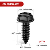 Nilight License Plate Screw Kit for Fastening Front and Back License Plates on Cars, Suvs, and Trucks Black Zinc Plated Rust-Proof and Anti-Rattle License Plate Bolts (Set of 8), view 4