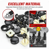 Nilight License Plate Screw Kit for Fastening Front and Back License Plates on Cars, Suvs, and Trucks Black Zinc Plated Rust-Proof and Anti-Rattle License Plate Bolts (Set of 8), view 5