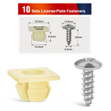 Nilight License Plate Screw Kit, Stainless Steel Screws with Nylon Nuts for Fastening Front and Back License Plates on Cars, SUVs, Trucks 3907444 15614745 4755299 (Set of 10), view 2
