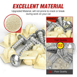 Nilight License Plate Screw Kit, Stainless Steel Screws with Nylon Nuts for Fastening Front and Back License Plates on Cars, SUVs, Trucks 3907444 15614745 4755299 (Set of 10), view 4