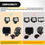 Nilight Light Bar Cover for 4 Inch LED Pods, 2 PCS Black Protective Durable Polycarbonate Lens Waterproof Dustproof Scratch-Proof for Double-Row Off Road Driving Lighting, view 6