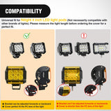 Nilight Light Bar Cover for 4 Inch LED Pods, 2 PCS Yellow Protective Durable Polycarbonate Lens Waterproof Dustproof Scratch-Proof for Double-Row Off Road Driving Lighting, view 6