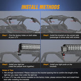 Nilight Light Bar Mounting Brackets for 42-45 Inch LED Bars UTV Roof Upper Windshield Compatible with Can-am Maverick X3 MAX All Models 2017 2018 2019 2020 2021 2022 2023 2024, view 4