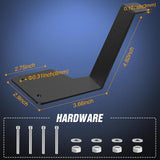 Nilight Light Bar Mounting Brackets for 42 Inch LED Straight Curved Lights UTV Roof Upper Windshield Compatible with Can-am Maverick X3 MAX DS RS MR Turbo R 2017 2018 2019 2020 2021 2022 2023 2024, view 2