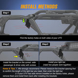 Nilight Light Bar Mounting Brackets for 42 Inch LED Straight Curved Lights UTV Roof Upper Windshield Compatible with Can-am Maverick X3 MAX DS RS MR Turbo R 2017 2018 2019 2020 2021 2022 2023 2024, view 4