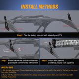 Nilight Light Bar Mounting Brackets for 50 Inch Straight Lights UTV Roof Upper Windshield Compatible with Can-am Maverick X3 MAX DS RS MR Turbo R 2017 2018 2019 2020 2021 2022 2023 2024, view 4