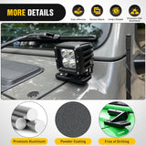 Nilight Light Mounting Bracket Hood Cowl Mount Brackets for Front A-Pillar Auxiliary Offroad LED Work Pods Lights on Jeep Wrangler JL JLU Gladiator JT 2018 2019 2020 2021 2022 2023 2024 2025, Black, view 6
