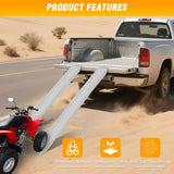Nilight Loading Ramps, 62.6Inch x 9Inch Heavy Duty Steel Trailer Ramp, 880lbs Capacity for Hand Truck, Motorcycle, Riding Mower, ATVs & 4-Wheel Equipment, 2 Pack (Pair), view 4