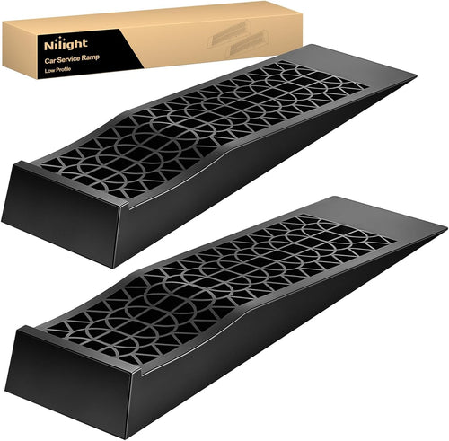 Nilight Low Profile Car Ramps, Portable Drive on Service Ramp for Support Jack Vehicle Maintenance, 10,000lb GVW Capacity, 2 Pack (25% OFF Final Checkout)