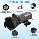 Nilight Macerator Pump for RV 12V 12GPM Portable Quick Release Self-Priming RV Macerator Pump for Sewage Waste sewer Pump Kit with Hose Fittings Discharge Port Carry Bag for Camper Boat Kitchen Marine, view 4