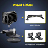 Nilight Magnetic Base Sucker Holder Rubber Boot Bracket (Pair), view 5