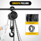 Nilight Manual Chain Hoist with Upgrade G70 Galvanized Chain 2 Ton 4400 lbs Capacity 10 ft Lifting Height with 2 Hooks Heavy Duty Pulley Hoist for Garage Warehouse Automotive Machinery, view 5