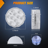 Nilight Marine Boat Light 4 PCS 10LED RGB Wireless Cabin Ambiance Multi Color Exterior Deck Lights Remote Control Submersible for Pontoon Sailboat Yacht Skeeter Fishing Bass Boats, view 2