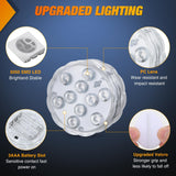 Nilight Marine Boat Light 4 PCS 10LED RGB Wireless Cabin Ambiance Multi Color Exterior Deck Lights Remote Control Submersible for Pontoon Sailboat Yacht Skeeter Fishing Bass Boats, view 5