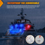 Nilight Marine Boat Light 4 PCS 10LED RGB Wireless Cabin Ambiance Multi Color Exterior Deck Lights Remote Control Submersible for Pontoon Sailboat Yacht Skeeter Fishing Bass Boats, view 6