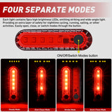 Nilight Marine Boat Navigation Light 2PCS Red Port Bow Lights Four Modes Waterproof Rechargeable Warning Safety Clearance Lamp for Skeeter Yacht Pontoon Trailer Truck Bike Backpack Helmet, view 3