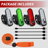 Nilight Marine Boat Navigation Light 4PCS Red Green Port Starboard White Stern Lights Four Mode Waterproof Rechargeable Warning Safety Lamp for Skeeter Yacht Pontoon Trailer Truck Bike Backpack Helmet, view 2